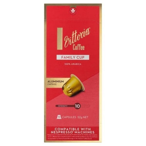 VITTORIA FAMILY CUP ALUMINIUM PODS 10 PACK