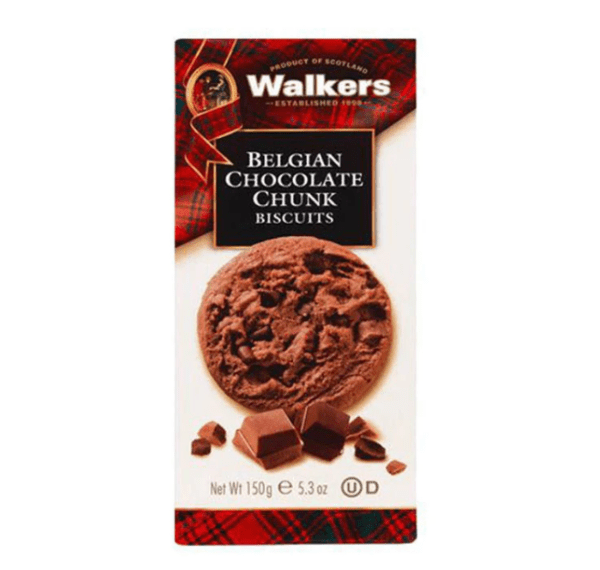 WALKERS BELGIAN CHOCOLATE CHUNK BISCUITS