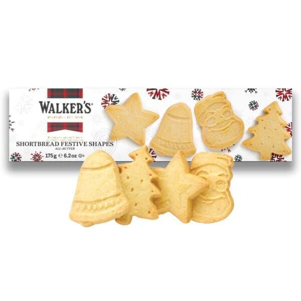 WALKERS SHORTBREAD FESTIVE SHAPES ALL BUTTER