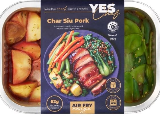 YES CHEF CHAR SUI PORK STIR FRIED ASIAN GREENS