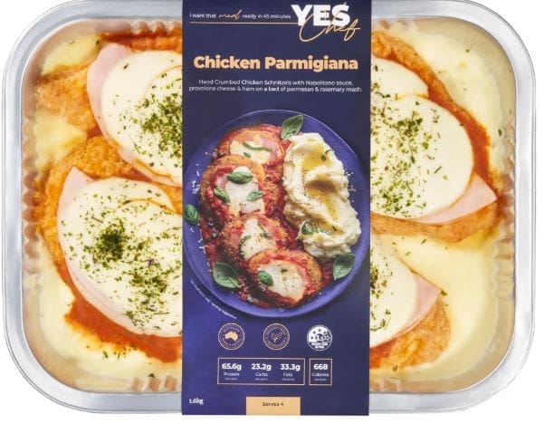 YES CHEF HAND CRUMBED CHICKEN PARMIGANA