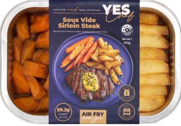 YES CHEF SOUS VIDE SIRLOIN STEAK HAND CUT CHIPS