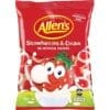 Allen's Strawberries & Cream candy package, red, smiling strawberry, 190g, Australian made.