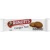 Package of Arnott's Ginger Nut biscuits, white wrapper with red and brown accents.