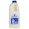 Barambah Organics 2L full cream milk bottle with blue and white label, unhomogenised cream top.