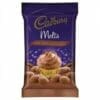 Cadbury Melts package with chocolate cupcake and chocolates, 225g, purple design.