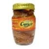 Jar of Capriccio anchovy fillets in olive oil with hot pepper, 90g, from Sicily, Italy.