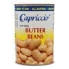 Capriccio butter beans can, 400g, yellow-white label, ready to use, all-natural.