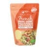 Chef's Choice orange package of French gourmet couscous, resealable, vegan, high fiber/protein.