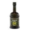 Dark glass bottle of Colavita Extra Virgin Olive Oil with green and yellow label.