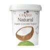 COYO Natural Organic Coconut Yoghurt, dairy-free, no added sugar, 500g, coconut design.