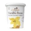 Container of COYO Vanilla Bean Organic Coconut Yoghurt, dairy-free, with probiotic benefits.