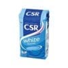 CSR 2kg white sugar package, blue with white text and teacup graphic.