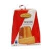 Red and white box of De Conti Pandoro cake, 26.5 oz, with Italian flag illustration.