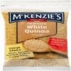 McKenzie's gluten-free white quinoa, 375g, for salads, breakfast, savory dishes, protein, fiber.