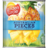 Golden Circle can of Australian pineapple pieces in syrup, 450g, no artificial colors or flavors.