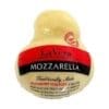 Packaged mozzarella cheese labeled as handmade, stretchy, for pizza and salads.