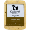 Kenilworth Dairies 165g Mustard Seed Club Cheddar, cow logo, Sunshine Coast Hinterland origin.