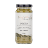 Jar of King Valley Fine Foods pesto, garlic shallot, vegan, gluten-free, 250ml, black lid.