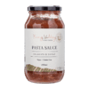 500ml jar of King Valley Fine Foods pasta sauce, Kalamata & Shiraz, vegan, gluten-free.