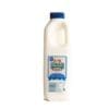 Rectangular milk bottle with blue cap, labeled "Maleny Dairies" and "full cream," 1 liter.