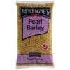 McKenzie's Pearl Barley package, purple, 500g, with visible grains and quality checkmark.