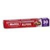 Box of Multix Alfoil, red packaging, 30 metres, extra strength, with food illustration.