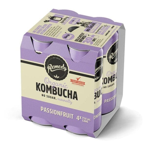 REMEDY KOMBUCHA ORGANIC PASSIONFRUIT