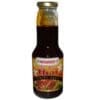 Pandaroo Thai stir fry sauce bottle, dark liquid, gold cap, floral label, 250ml.