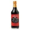 Pearl River Bridge Superior Dark Soy Sauce with red label and gold cap.