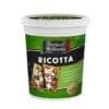 Perfect Italiano ricotta tub, green and white, 500g, with protein content and usage ideas shown.