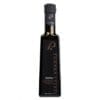Bottle of Pukara Estate Truffle Extra Virgin Olive Oil, dark with vertical label and black cap.