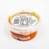 Plastic container of Raybek Foods 180g roasted capsicum and almond dip, gluten-free, Australia.