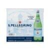 Package of 12 S.Pellegrino 1L bottles; features red star, blue text, Italian architecture.