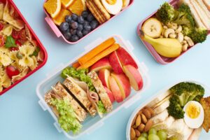 School,Lunchboxes,With,Various,Healthy,