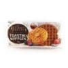 Urban Pantry Toasting Waffles package with syrup, butter, berries; contains six, 180g.