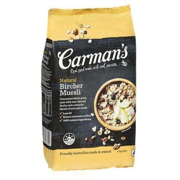 1.5kg, whole grain oats, fruits, nuts, low GI, Australian made.
