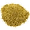 Small pile of finely ground, yellowish-green powder on a white background.