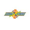 Logo of Zone Fresh Gourmet Markets, colorful circular design with text and arrow motif.