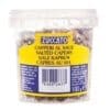 Container of 100g Zuccato Salted Capers with multicolored label, Italy product.